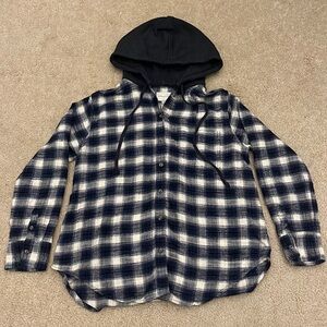 American Eagle Women’s Cozy Cabin Flannel Hoodie - size XS